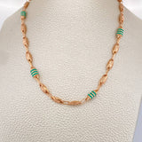 Cadena Rustica Barril Eslabon 11.6gr / 56.7cm / 5.1mm Oro Rosa 18K $