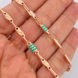 Cadena Rustica Barril Eslabon 11.6gr / 56.7cm / 5.1mm Oro Rosa 18K $