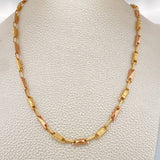 Cadena Rustica Eslabon 10.6gr / 61.8cm / 3.55mm Dos Oros Amarillo Rosa 18K $