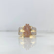 Anillo Signo Dolar 10gr / T11 / Circones Blancos Tres Oros *