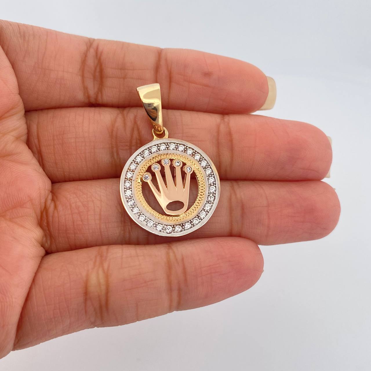 Dije Corona RX 5gr / 3.2cm-Tres Oros 18K $