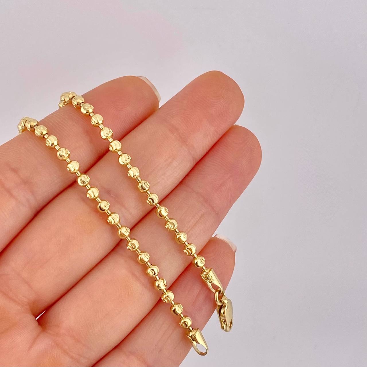 Cadena Militar Media Luna 14.35g / 50cm / 2.9mm Oro Amarillo 18K