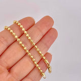 Cadena Militar Media Luna 14.25g / 50cm / 2.9mm Oro Amarillo 18K
