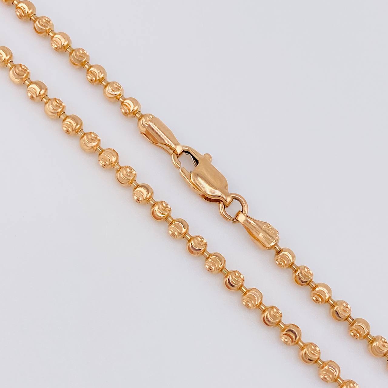 Cadena Militar Media Luna 20.45g / 65cm / 3mm Oro Rosa 18K