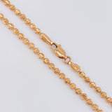 Cadena Militar Media Luna 20.45g / 65cm / 3mm Oro Rosa 18K
