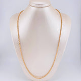 Cadena Militar Media Luna 20.45g / 65cm / 3mm Oro Rosa 18K