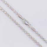 Cadena Militar Media Luna 15.15g / 50cm / 3mm Oro Blanco 18K
