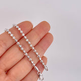 Cadena Militar Media Luna 15.15g / 50cm / 3mm Oro Blanco 18K