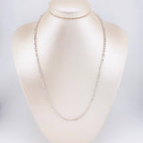 Cadena Militar Media Luna 15.15g / 50cm / 3mm Oro Blanco 18K