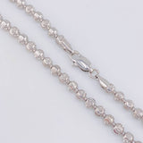 Cadena Militar Media Luna 27.45g / 65cm / 4.9mm Oro Blanco 18K