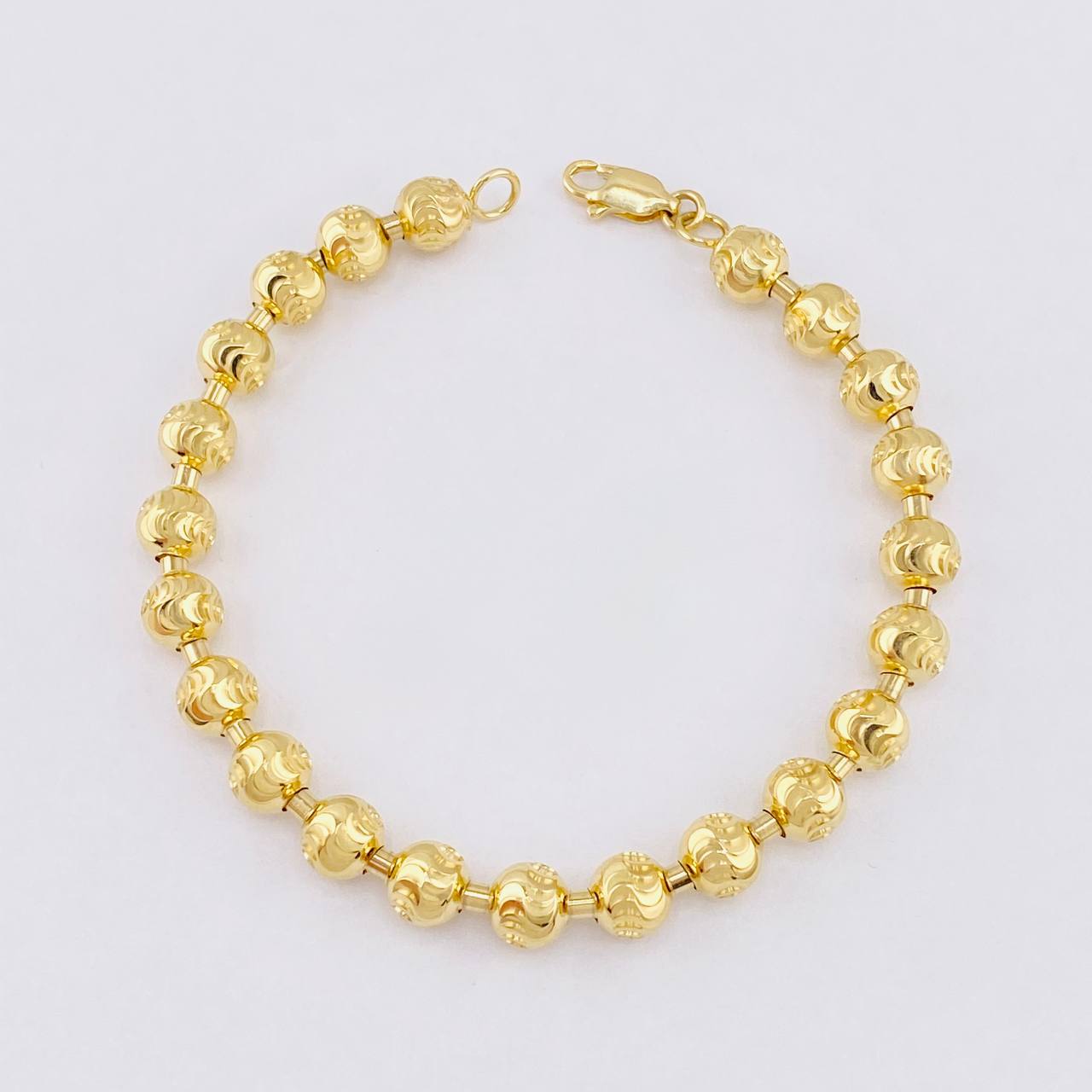 Pulso Militar Media Luna 18.15g / 21.3cm / 7mm Oro Amarillo 18K