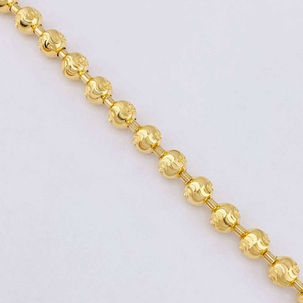 Pulso Militar Media Luna 18.15g / 21.3cm / 7mm Oro Amarillo 18K
