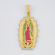 Dije Silueta Virgen Guadalupe 19g / 6.3cm Dos Oros Amarillo Blanco 18K