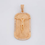 Dije Cristo Placa 10g / 5cm Oro Rosa 18K