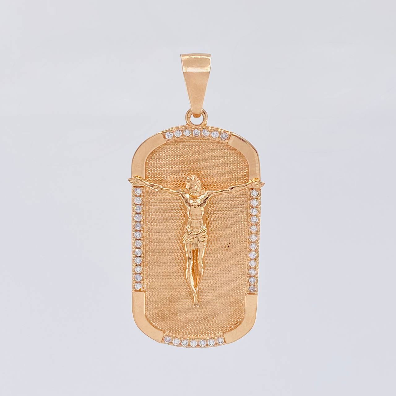 Dije Cristo Placa 10g / 5cm Oro Rosa 18K