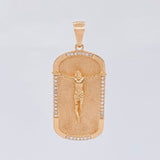 Dije Cristo Placa 10g / 5cm Oro Rosa 18K