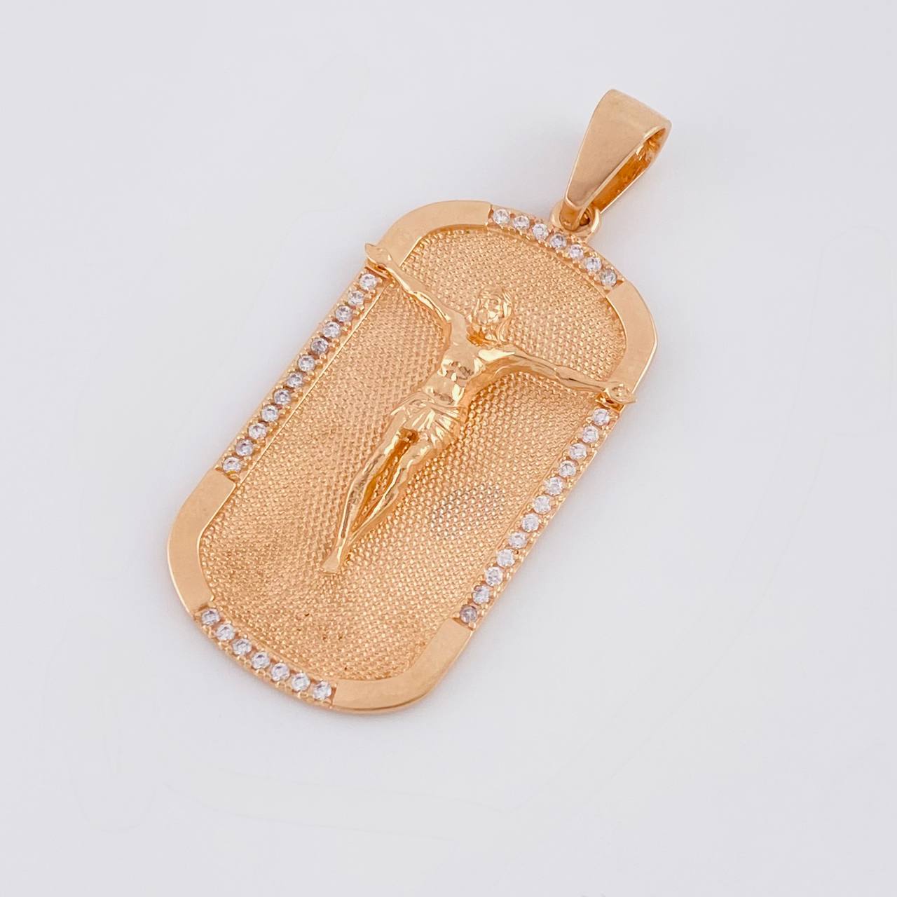 Dije Cristo Placa 10g / 5cm Oro Rosa 18K