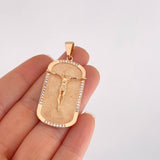 Dije Cristo Placa 10g / 5cm Oro Rosa 18K