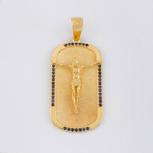 Dije Cristo Placa 9.75g / 5cm Oro Amarillo 18K