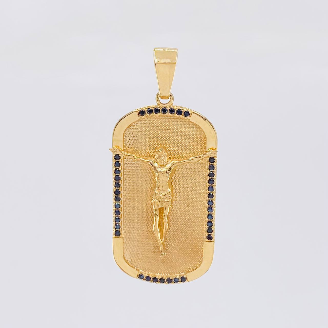 Dije Cristo Placa 9.75g / 5cm Oro Amarillo 18K