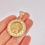 Dije Medalla Virgen Guadalupe 13.3g / 4.3cm Oro Amarillo 18K