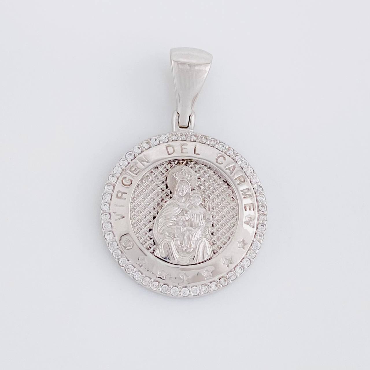 Dije Medalla Virgen Guadalupe 4.55g / 3cm Oro Blanco 18K