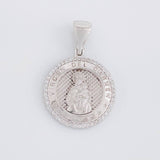 Dije Medalla Virgen Guadalupe 4.55g / 3cm Oro Blanco 18K