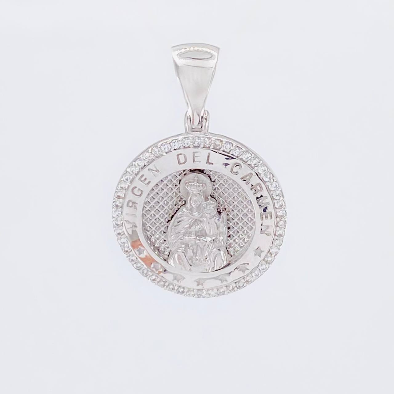 Dije Medalla Virgen Guadalupe 4.55g / 3cm Oro Blanco 18K