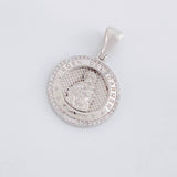 Dije Medalla Virgen Guadalupe 4.55g / 3cm Oro Blanco 18K