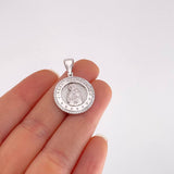 Dije Medalla Virgen Guadalupe 4.55g / 3cm Oro Blanco 18K