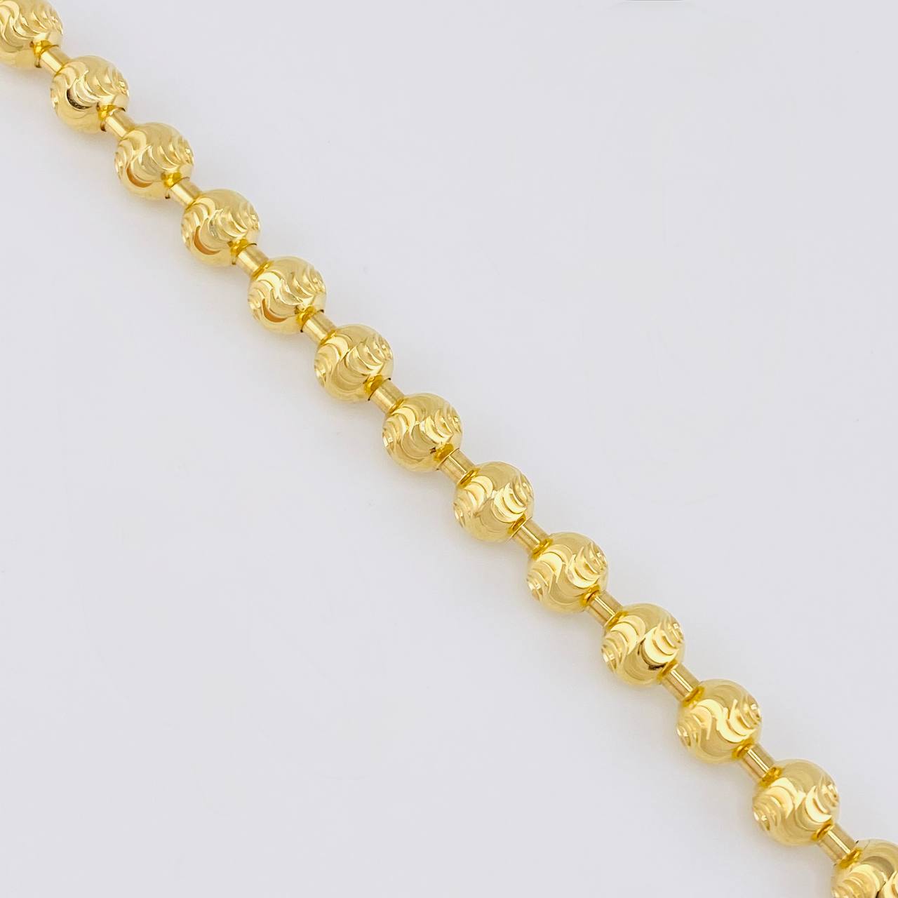 Cadena Militar Media Luna 53.9g / 65cm / 7mm Oro Amarillo 18K