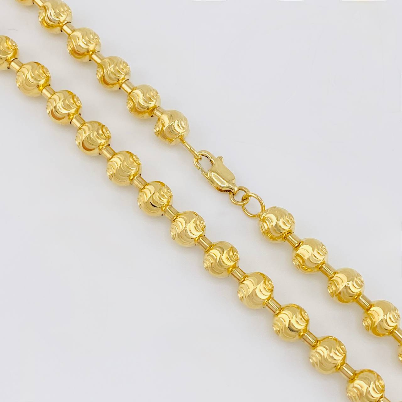 Cadena Militar Media Luna 53.9g / 65cm / 7mm Oro Amarillo 18K