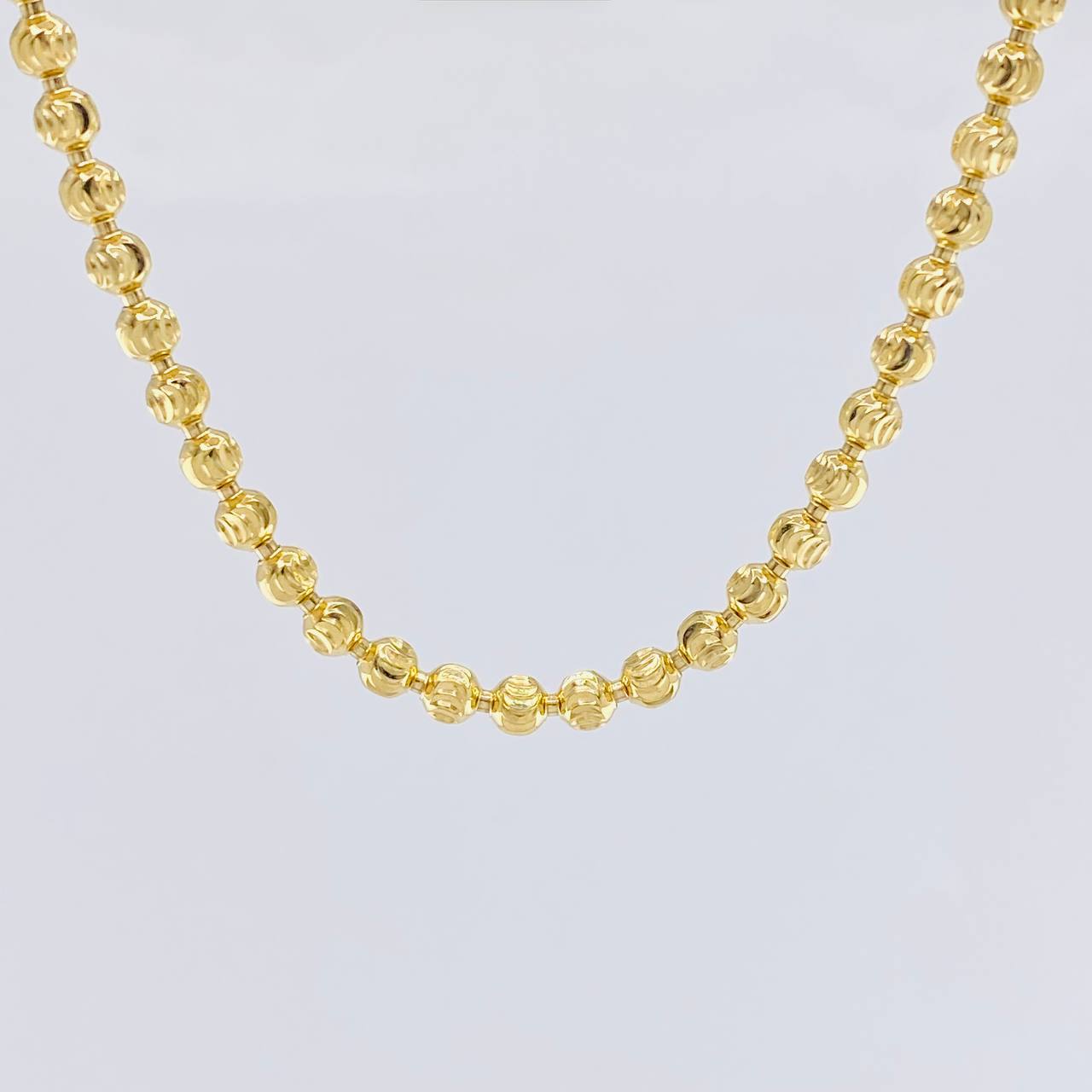 Cadena Militar Media Luna 32.15g / 65cm / 4.9mm Oro Amarillo 18K