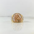 Anillo Caballo 6.15gr / T10 / Circones Blancos Tres Oros *