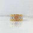 Anillo Corona Correa RX 7.7gr / T10 1/2 / Circones Blancos Tres Oros *