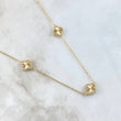 Cadena Aro Seguido Trebol VCyA 8gr / 45cm-50cm / 1.5mm Graduable Diamantado Punteado Oro Amarillo Nac.Esp. 18K