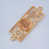 Herraje One Dólar 2.9gr / 3cm / Tres Oros 18K &