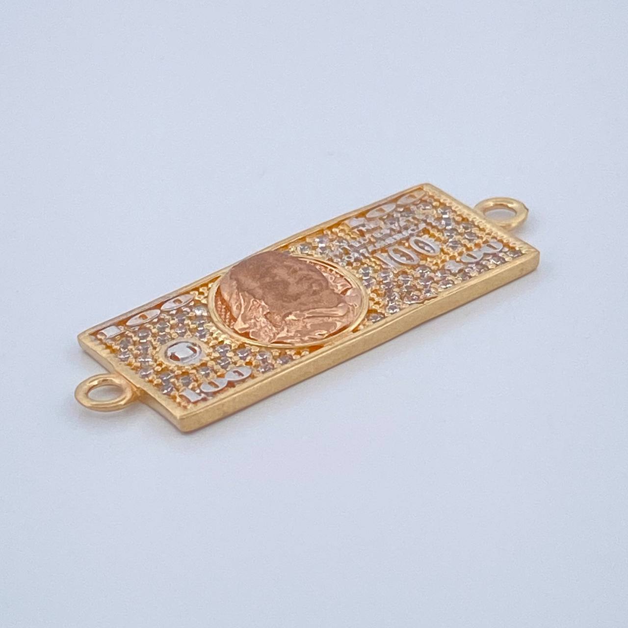 Herraje One Dólar 2.9gr / 3cm / Tres Oros 18K &