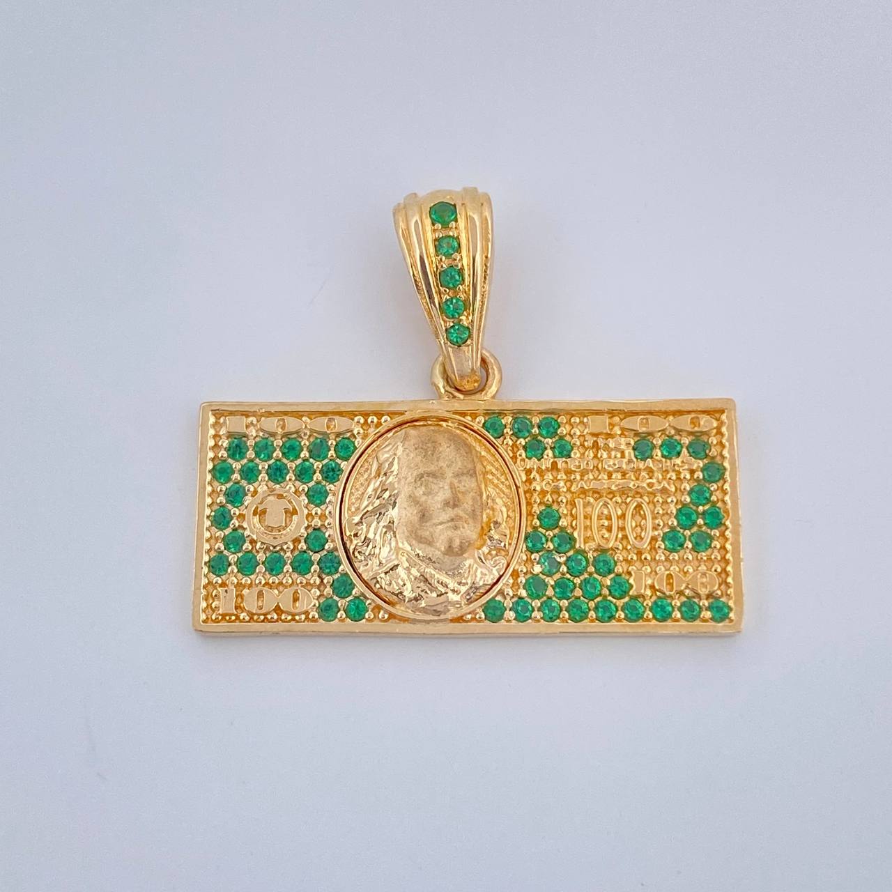 Dije One Dólar 3.45gr / 2.5cm / Dos Oros Amarillo Blanco 18K &