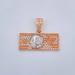 Dije One Dólar 3.35gr / 2.5cm / Dos Oros Blanco Rosa 18K &
