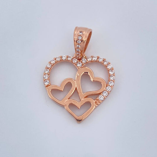 Dije Corazones 3.15gr / 2.8cm / Oro Rosa 18K &