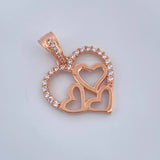 Dije Corazones 3.15gr / 2.8cm / Oro Rosa 18K &