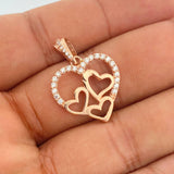 Dije Corazones 3.15gr / 2.8cm / Oro Rosa 18K &