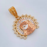 Dije Rostro Cristo 8.3gr / 3.5cm / Tres Oros 18K &