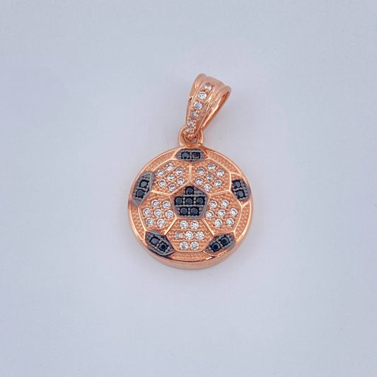 Dije Balon De Futbol 2.55gr / 2.2cm / Oro Rosa 18K &