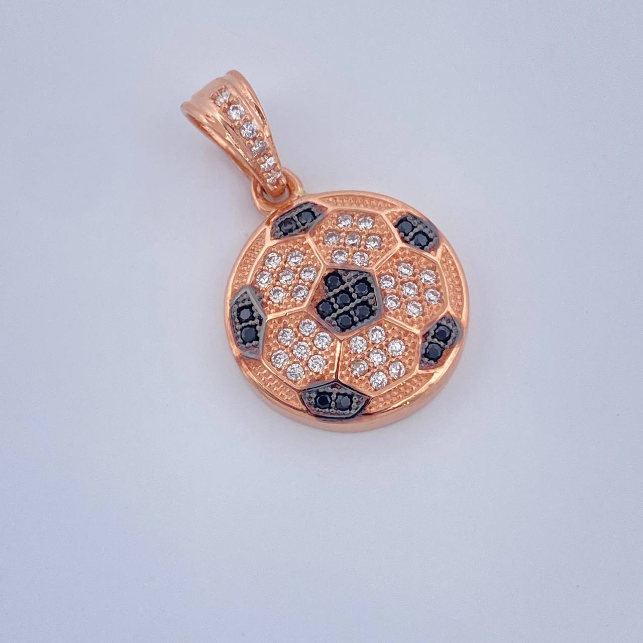 Dije Balon De Futbol 2.55gr / 2.2cm / Oro Rosa 18K &