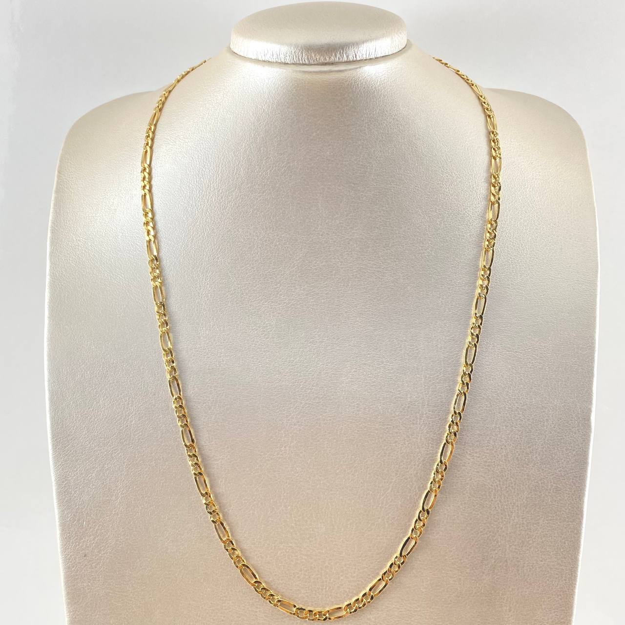 Cadena Figaro 10gr / 65cm / 4.4mm Oro Amarillo +1 18K