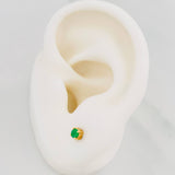 Topos Cuatro Garras Esmeraldas 17 Pts 0.7 g / 2.8 mm Oro Amarillo 18K