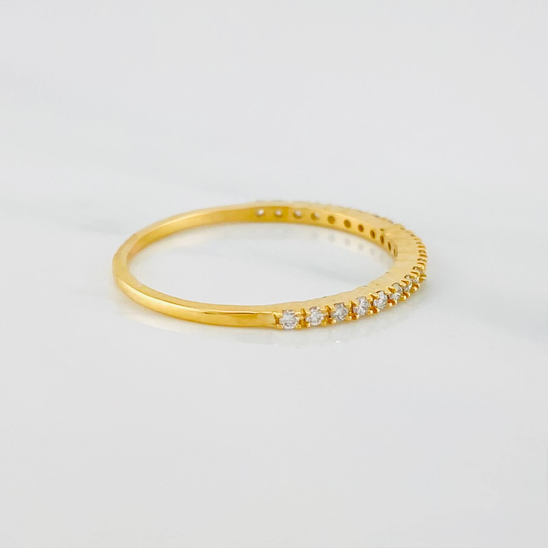 Anillo Churumbela Diamantes 1.05 g / T7 Oro Amarillo 18K