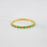 Anillo Churumbela Esmeraldas 1.25 g / T6 1/4 Oro Amarillo 18K